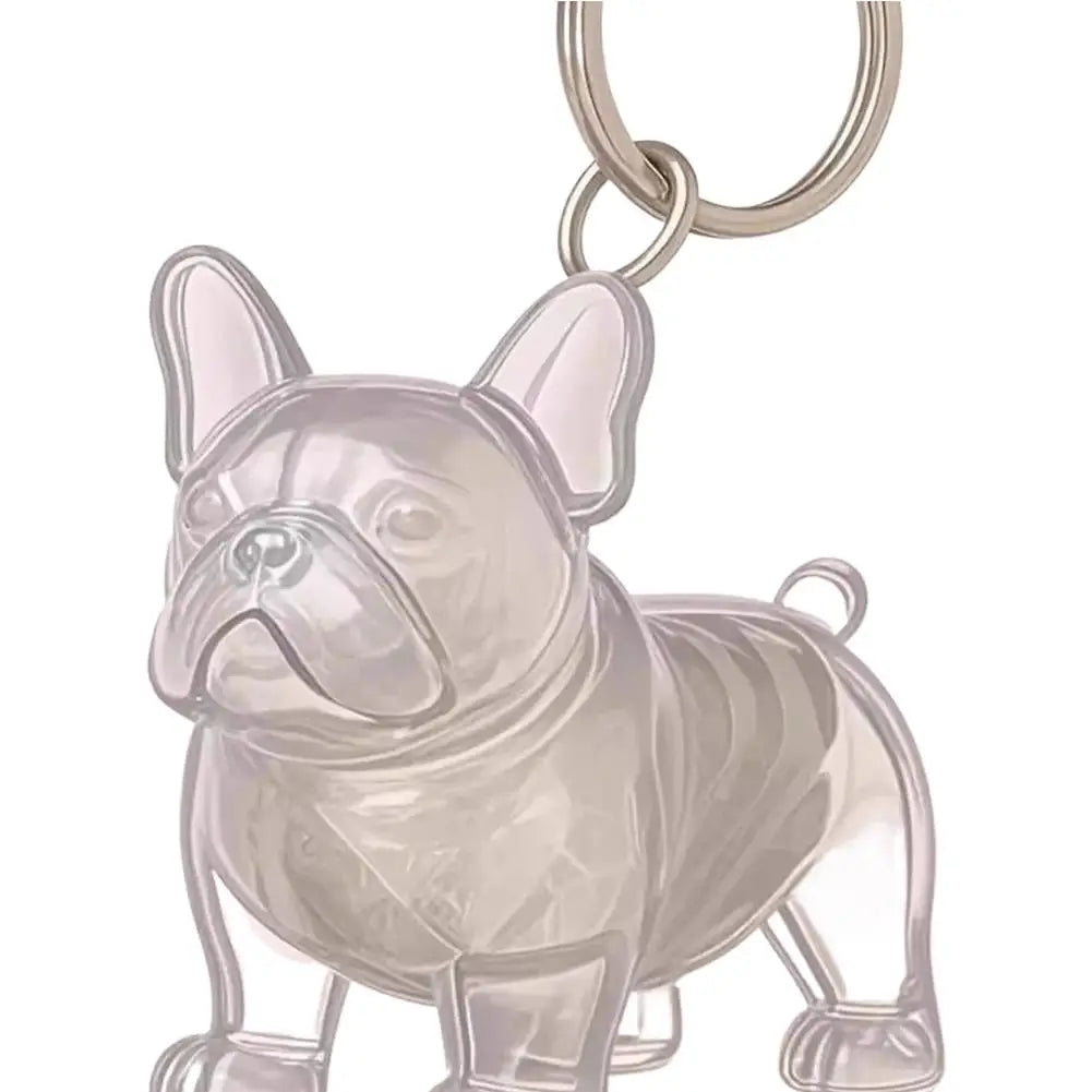 Dog Shaped Fur Keepsake Keyring
