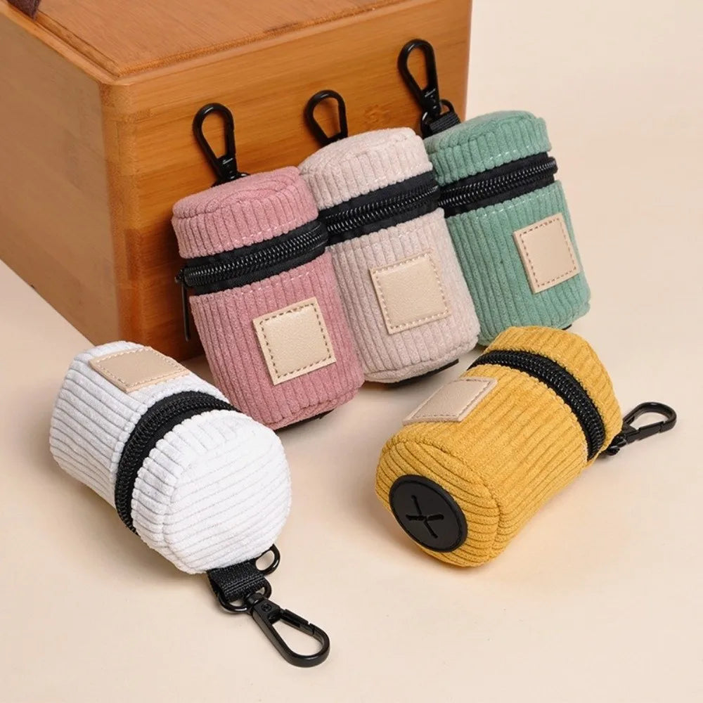 Corduroy Poop Bag Holder