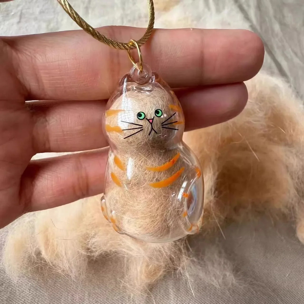 Hanging Resin Fur Keepsake Charm