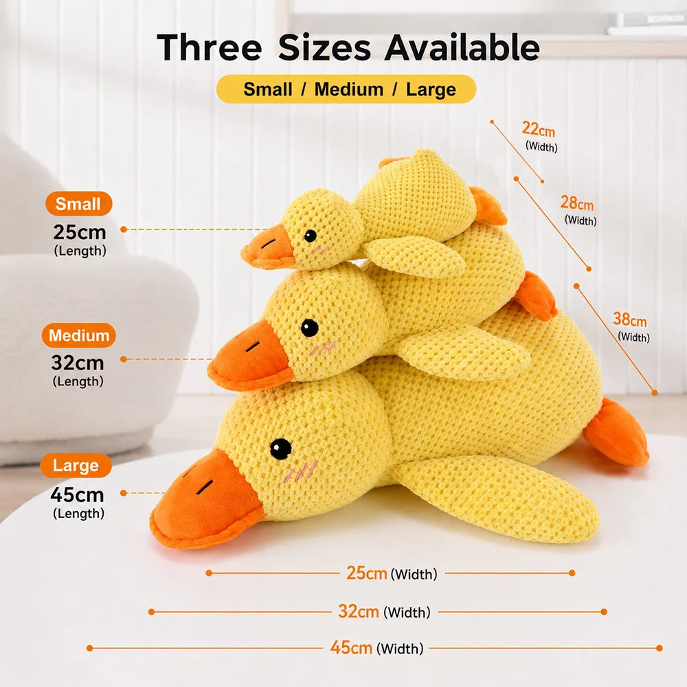 Squeaky Plush Animal Dog Toys - Large duck