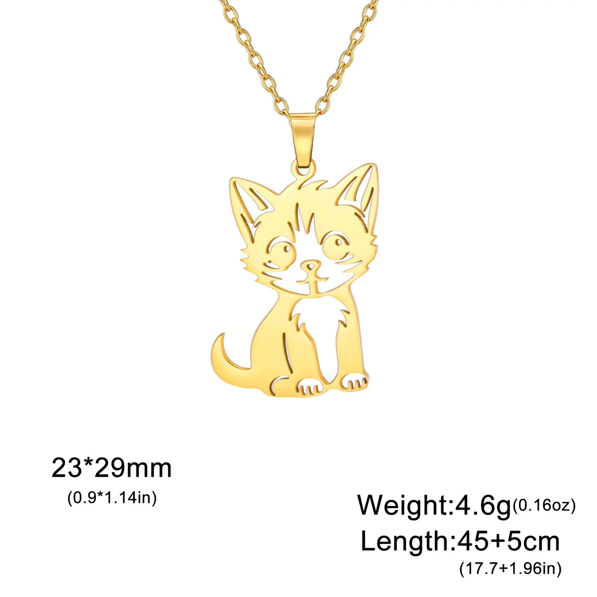 Kitten Silhouette Necklace