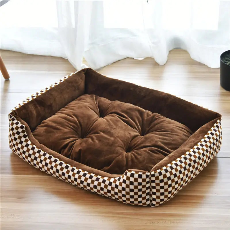 Square Dog Bed with Raised Sides - 12 / 58x42 cm