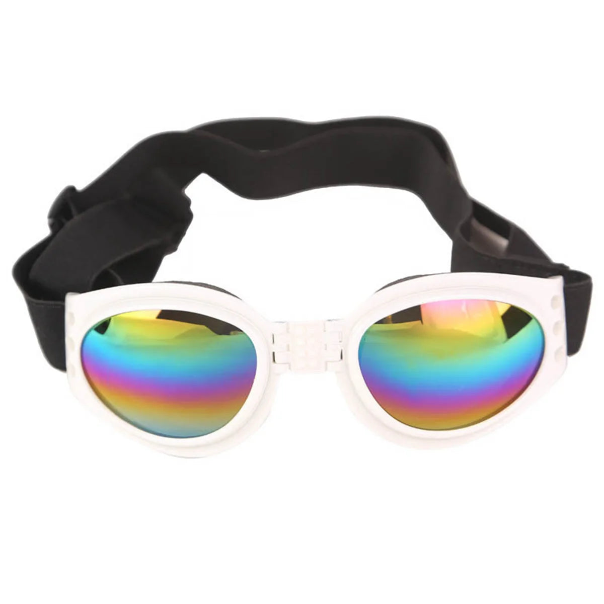 Foldable Retro Sunglasses for Dogs - White