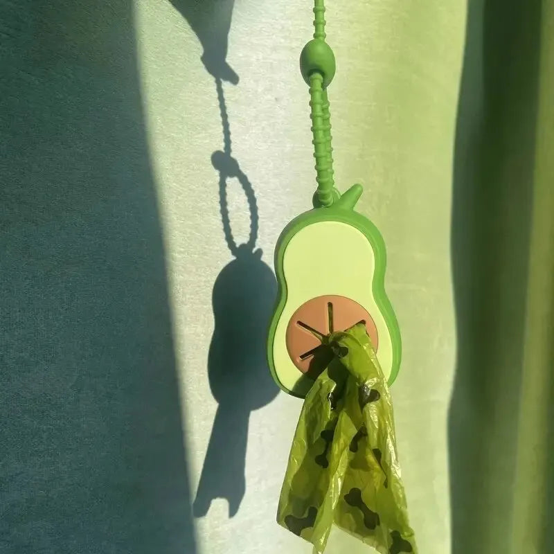 Avocado Poop Bag Dispenser with Bags