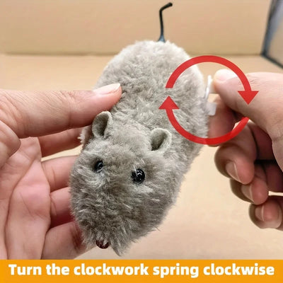 Wind-Up Plush Mouse Cat Toy