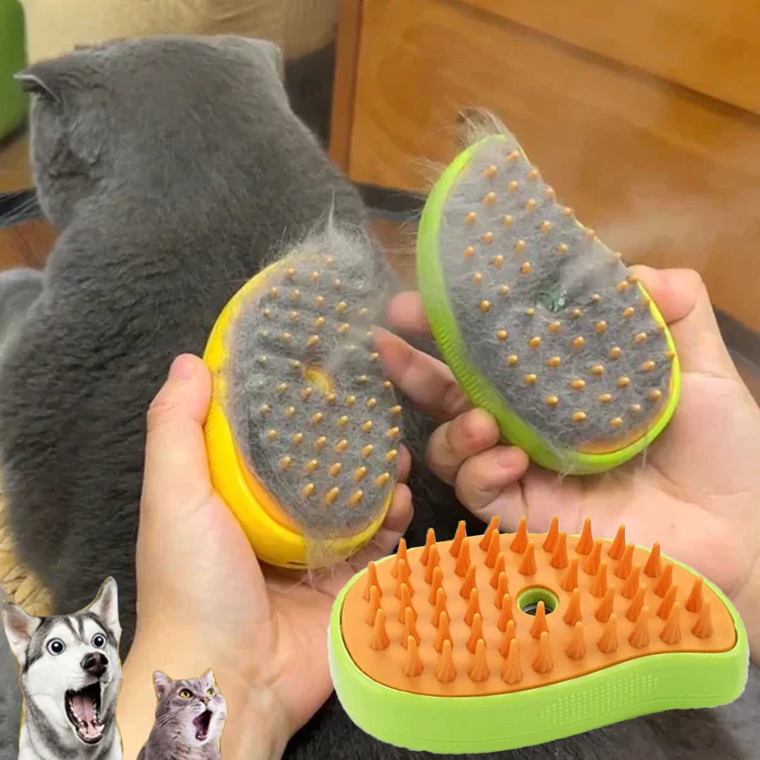 Steam Grooming Brush for Cats and Dogs, Rechargeable