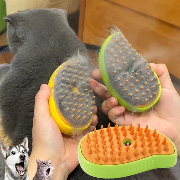 Steam Grooming Brush for Cats and Dogs, Rechargeable