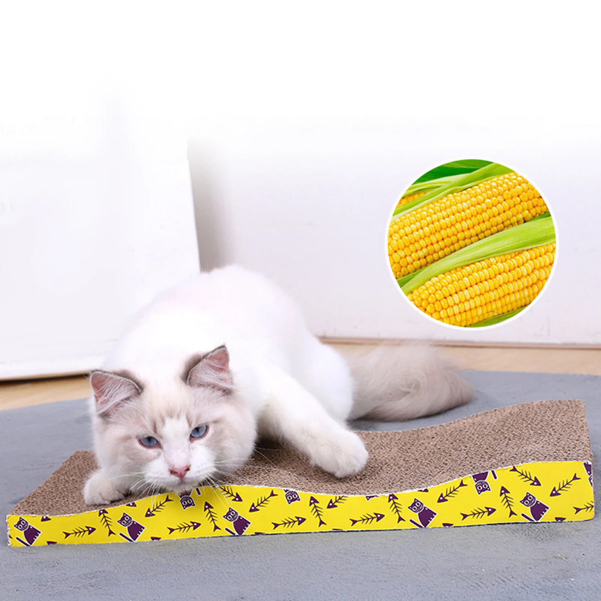 Curved Cardboard Cat Scratcher Lounger