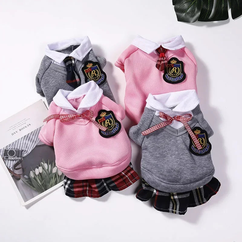 School Uniform Outfit for Small Dogs