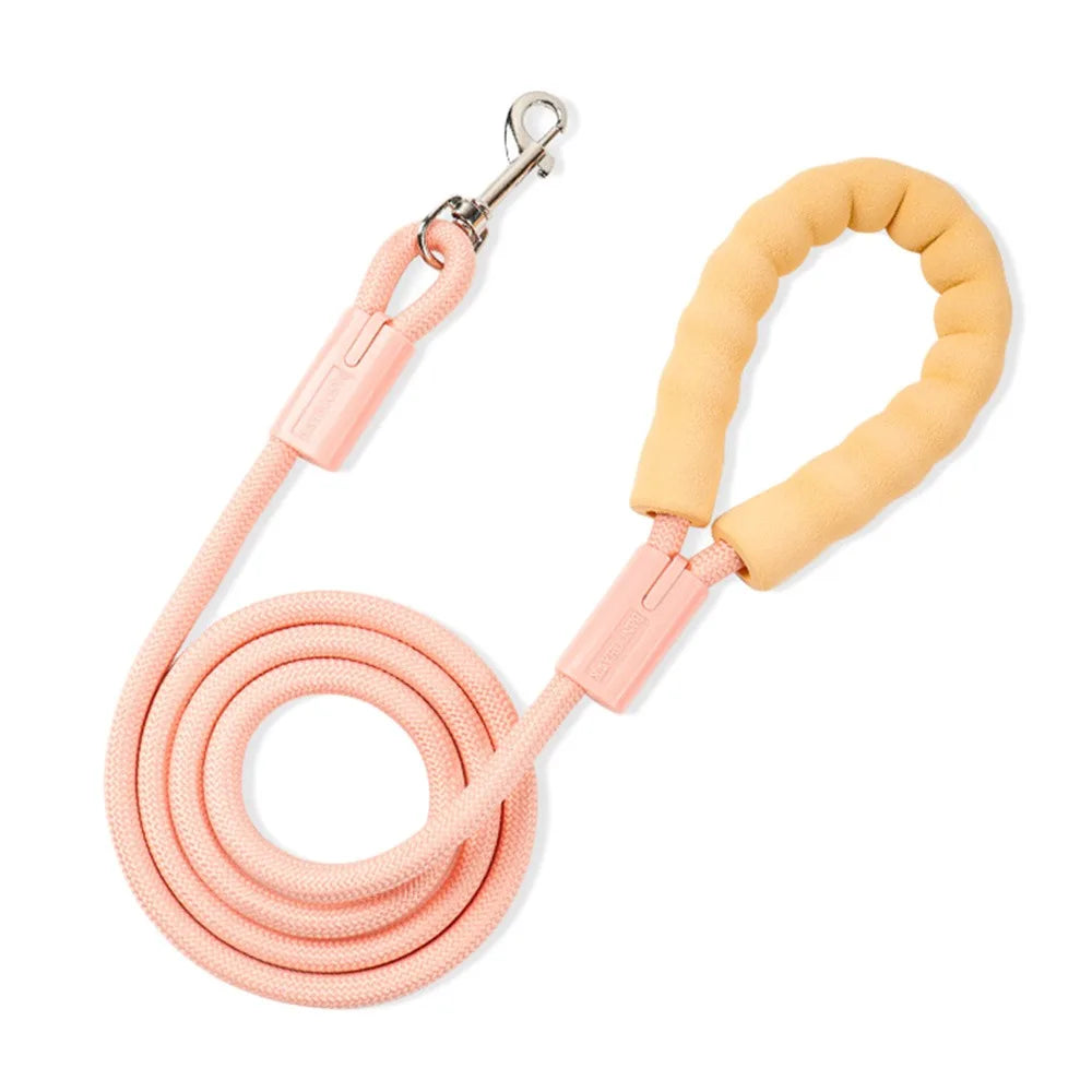 Pastel Rope Lead with Padded Handle - Pink / 1.2 m