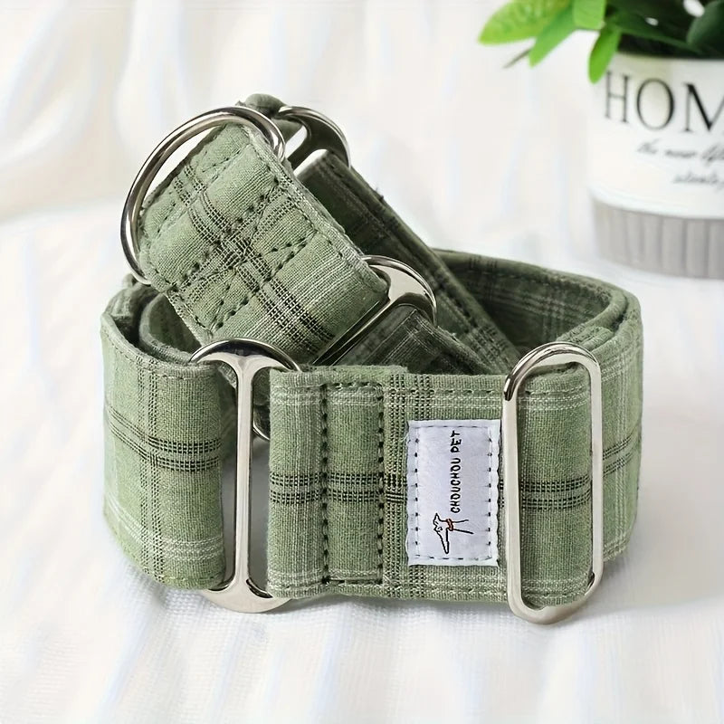 Wide Patterned Martingale Collar