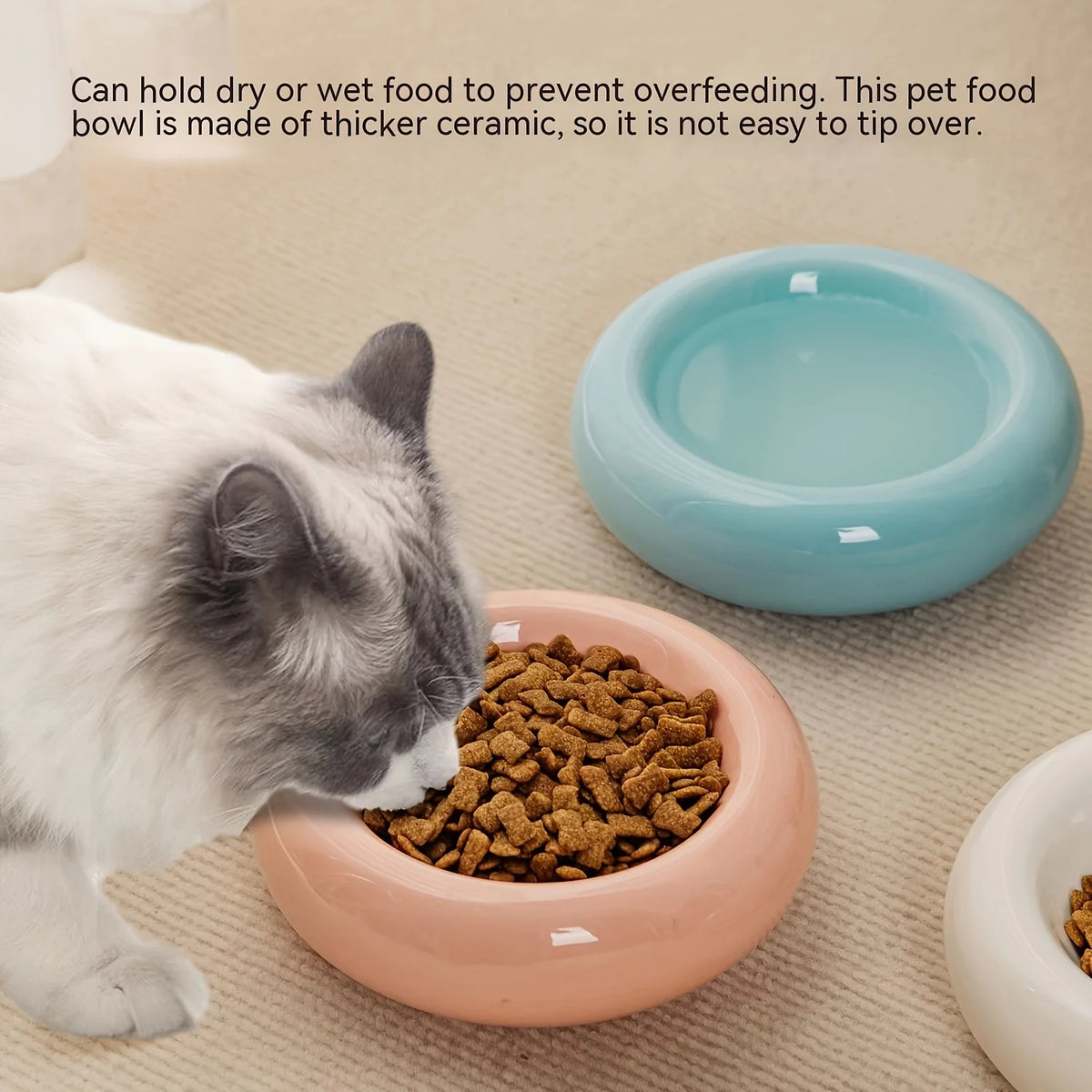 Ceramic Donut Cat Bowl