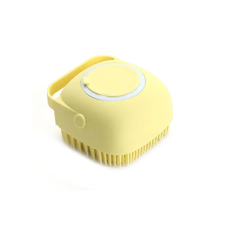 Soft Silicone Bath and Massage Brush - Yellow