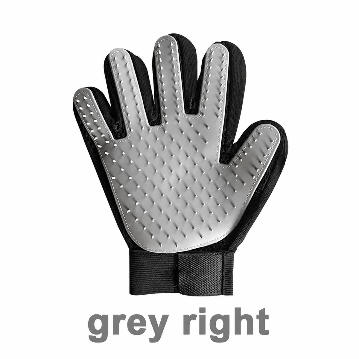 Pet Grooming Glove for Dogs and Cats - Grey Right