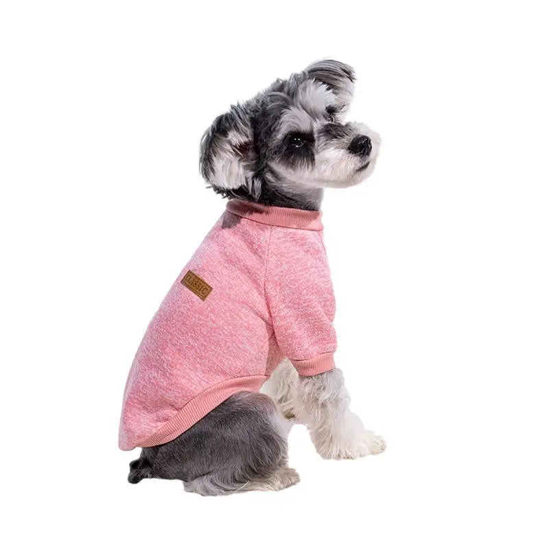 Warm Sweatshirt Jacket for Small Dogs - Pink / XS