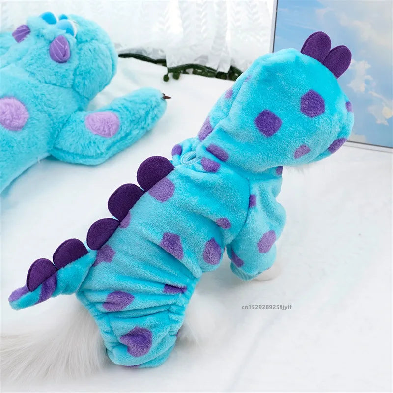 Dinosaur Hooded Fleece Jumpsuit