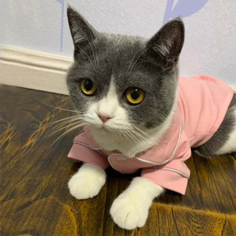 Satin-Look Pyjamas for Cats - Pink / XS