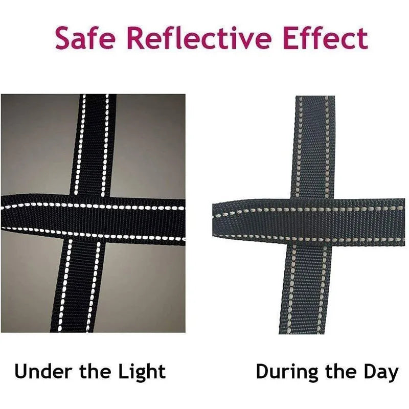 Reflective Padded Dog Lead, 1.2 to 1.8 m