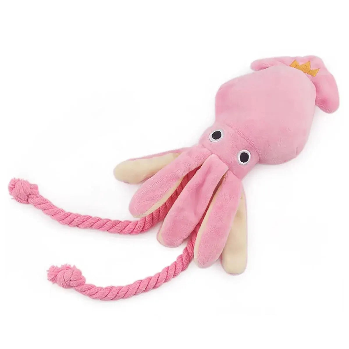 Plush Squid Rope Dog Toy
