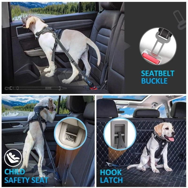3-in-1 Dog Car Seat Belt
