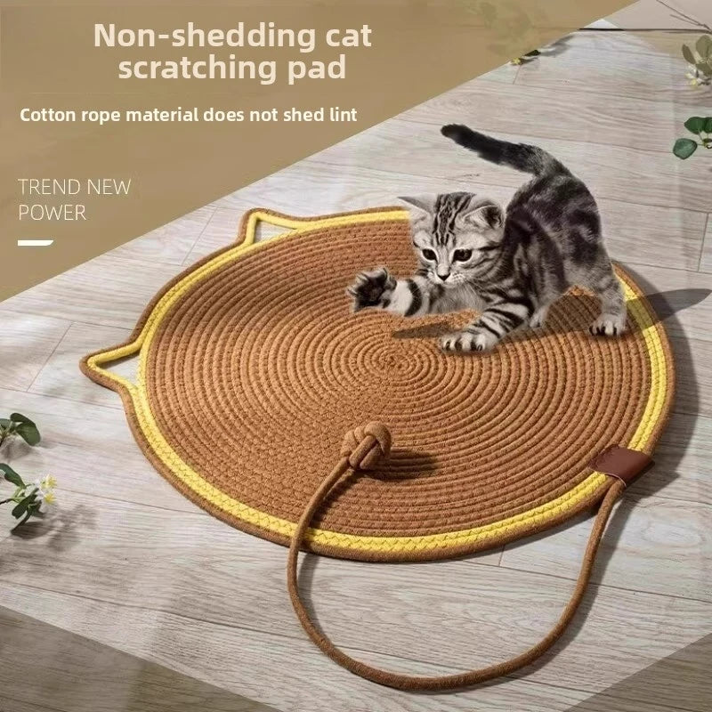 Round Rope Scratching Mat with Ball