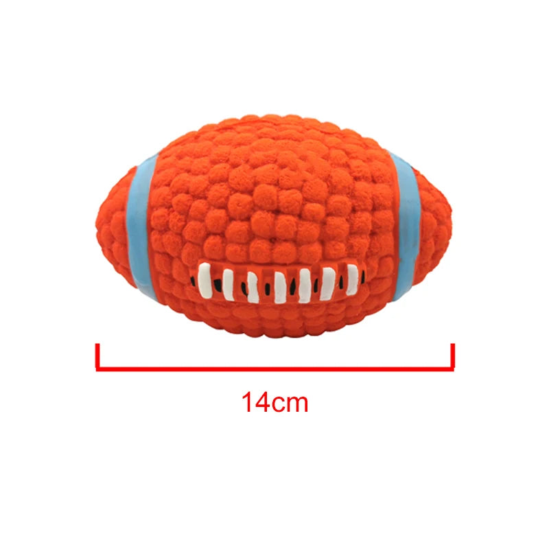Squeaky Latex Rugby Ball for Dogs