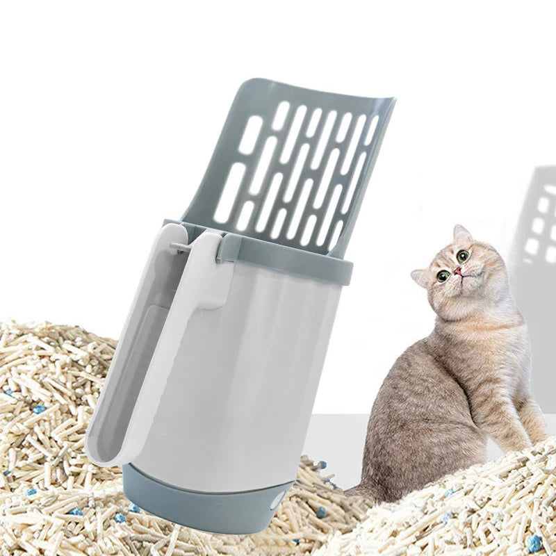 Litter Scoop with Built-In Bag Holder