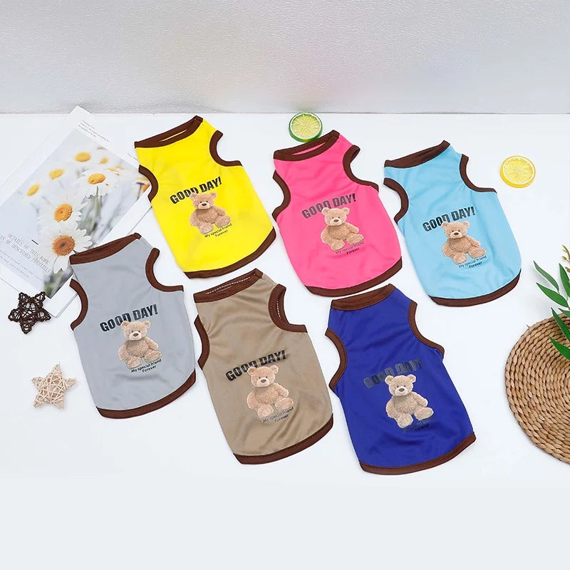 Cartoon Bear Cotton T-Shirt for Dogs