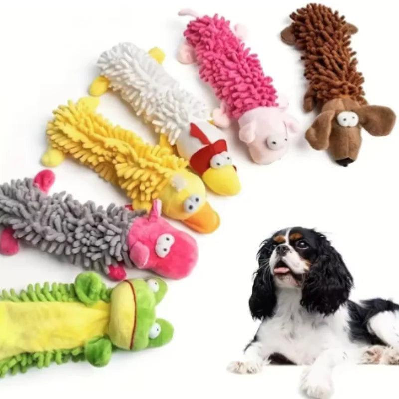 Small Squeaky Plush Animal Dog Toy