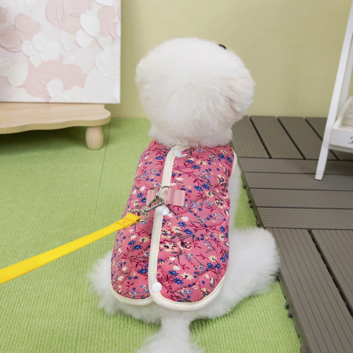 Floral Fleece Vest for Small Dogs