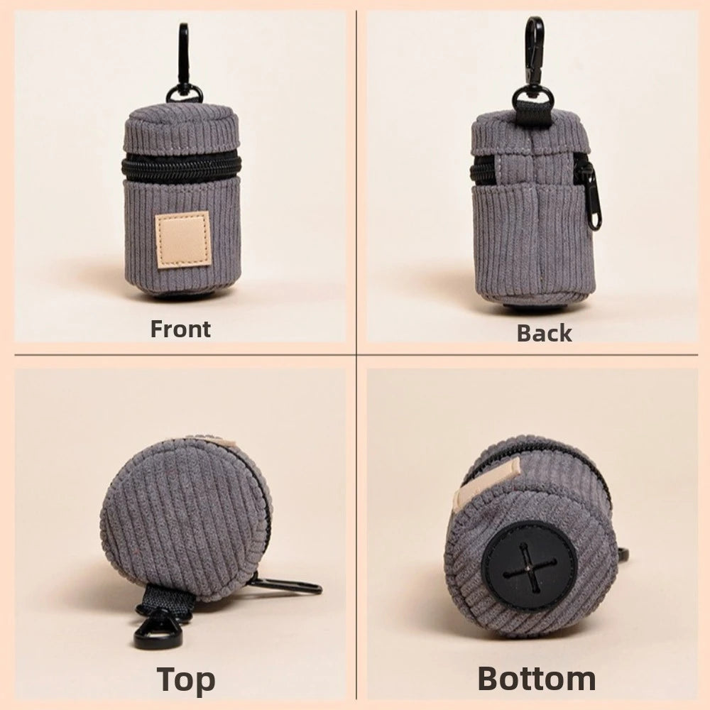 Corduroy Poop Bag Holder