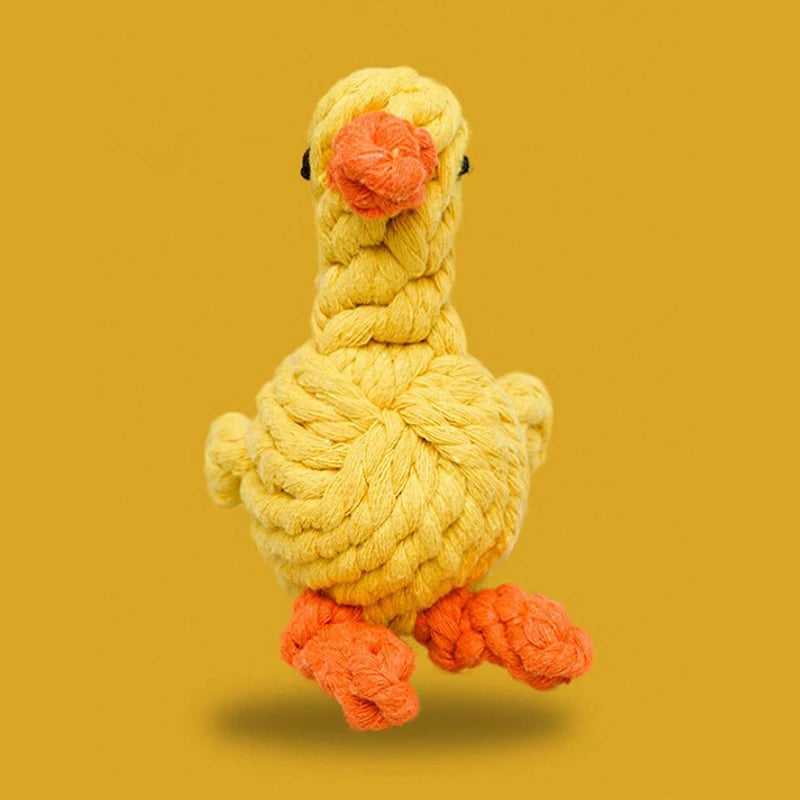 Hand-Woven Rope Animal Dog Toy