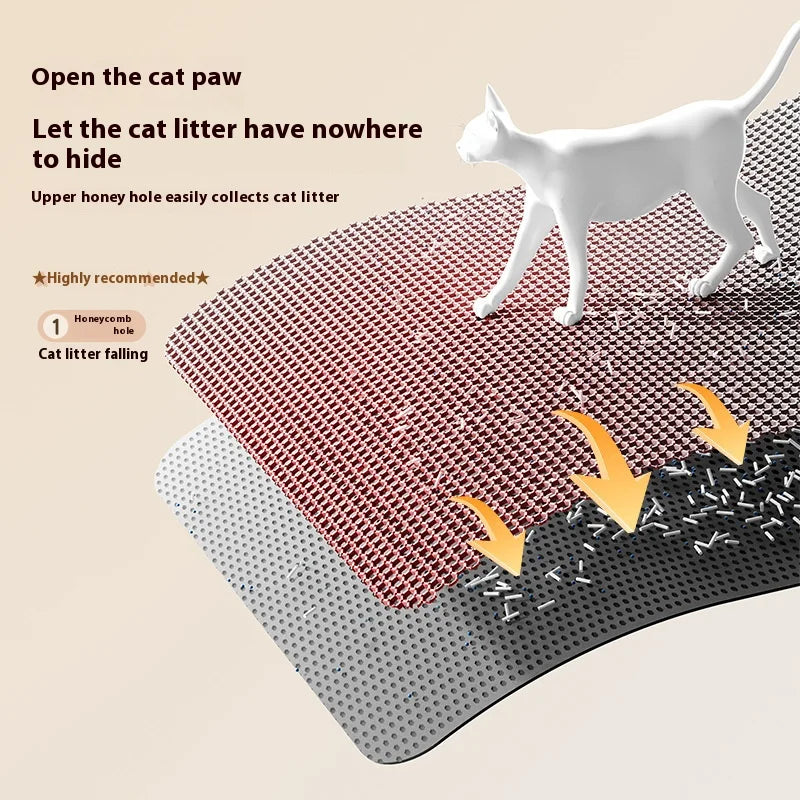 Double-Layer Cat Litter Mat, 30 x 30 cm