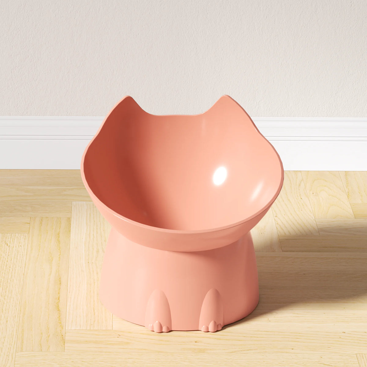 Raised Tilted Cat Bowl - Pink