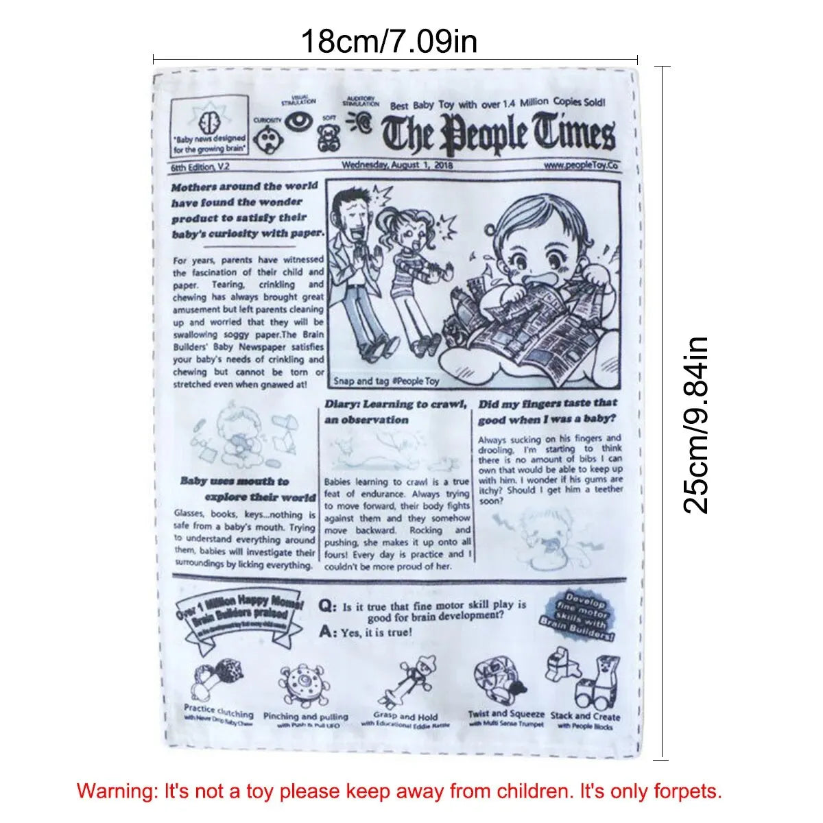Crinkle Newspaper Dog Toy