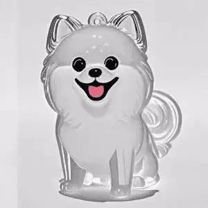 Pet Silhouette Fur Keepsake Keyring
