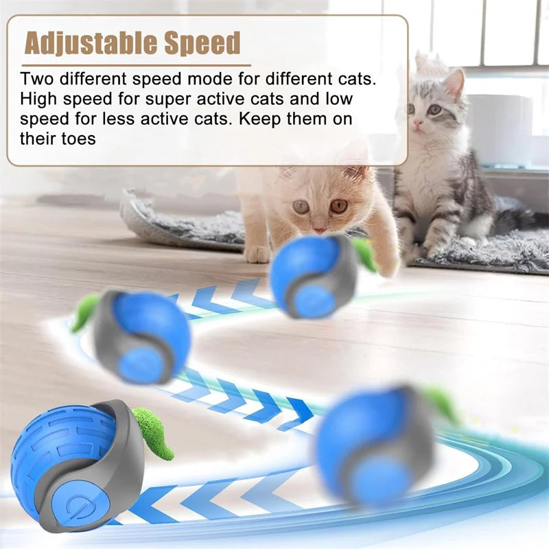 Smart Rolling Teaser Ball Cat Toy