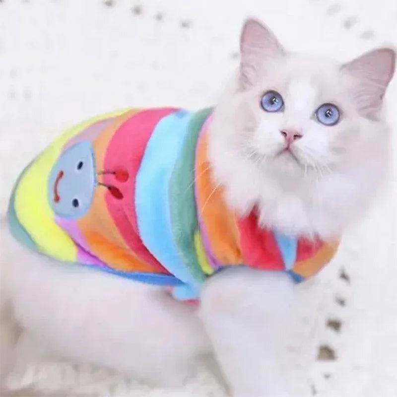 Cartoon Fleece Vest for Cats and Small Dogs