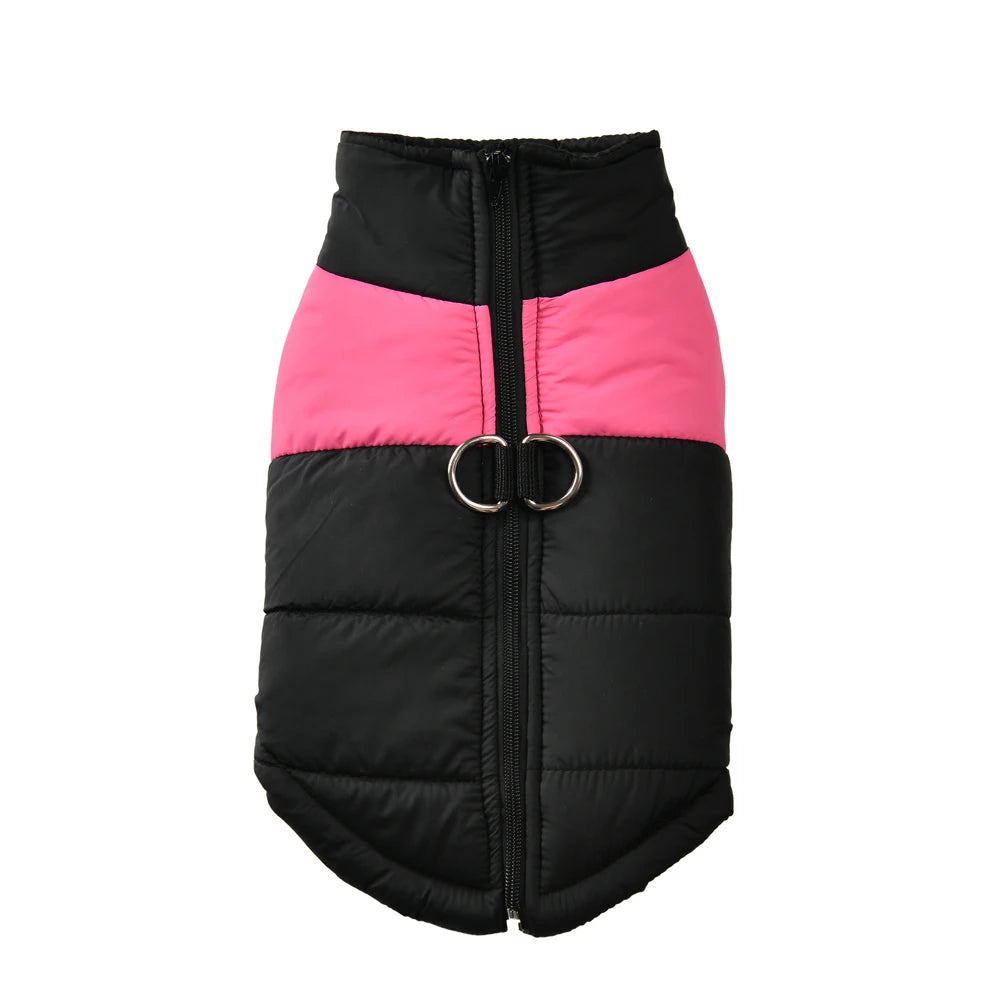Padded Winter Dog Vest - Pink / XS