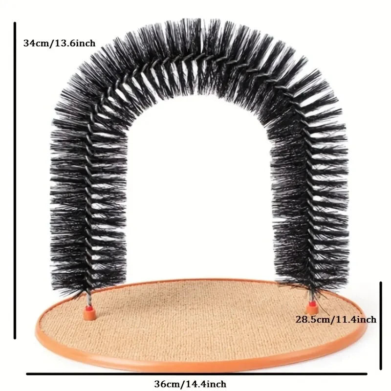Cat Self-Grooming Arch with Scratch Pad
