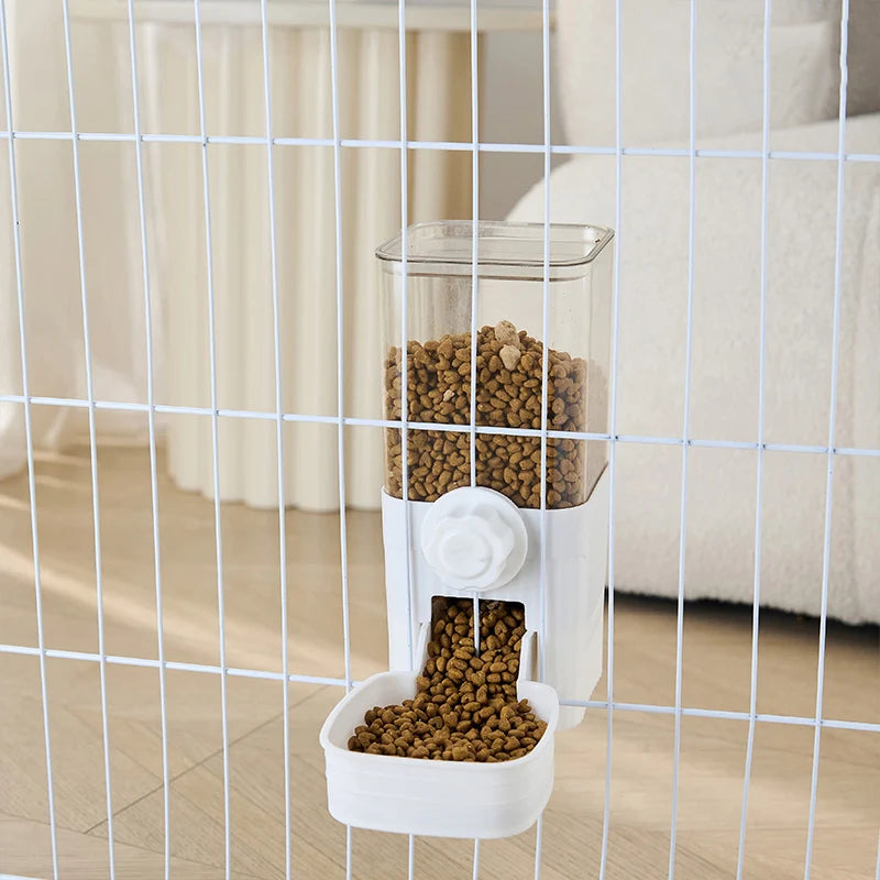 Gravity Feeder and Water Dispenser for Crates