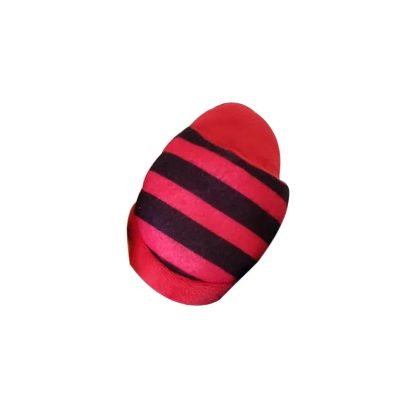 Squeaky Plush Slipper Toy - Red