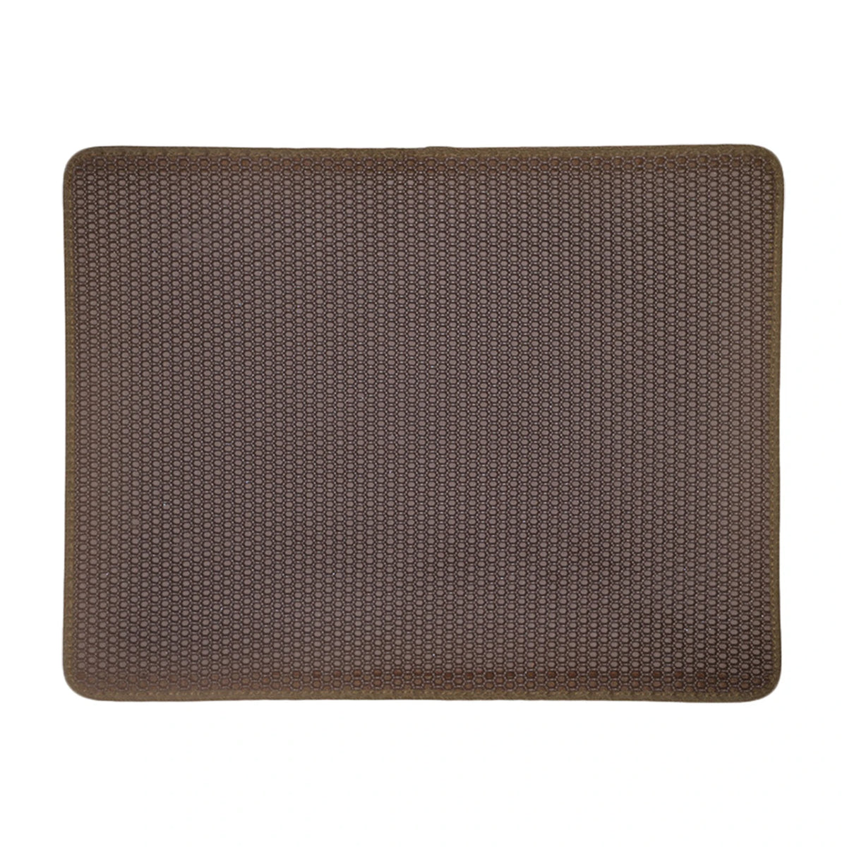 Large Double-Layer Cat Litter Mat - Coffee / 30 x 30 cm