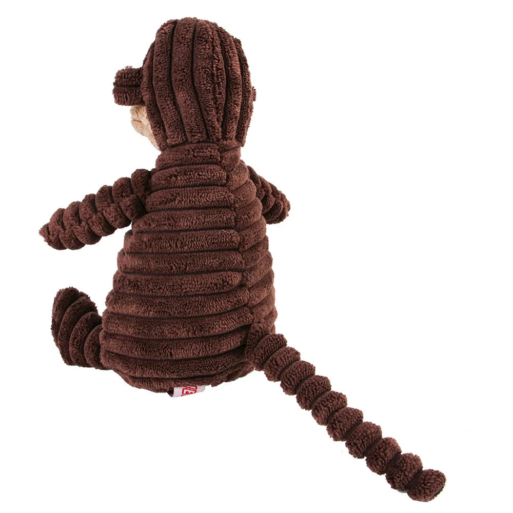 Corduroy Squeaky Animal Dog Toy