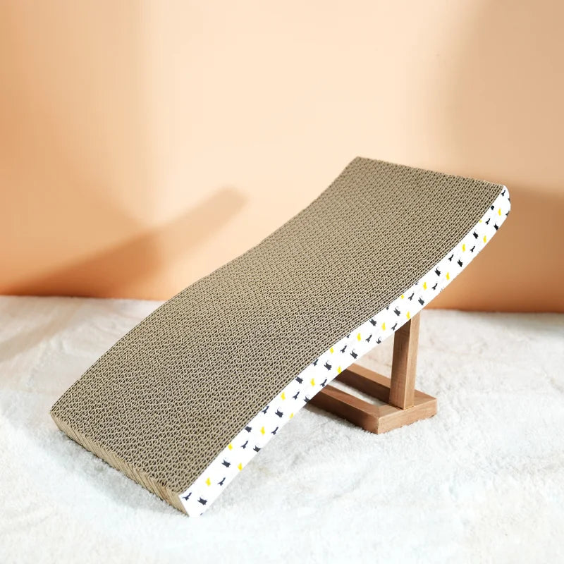 Cardboard Cat Scratcher on a Stand