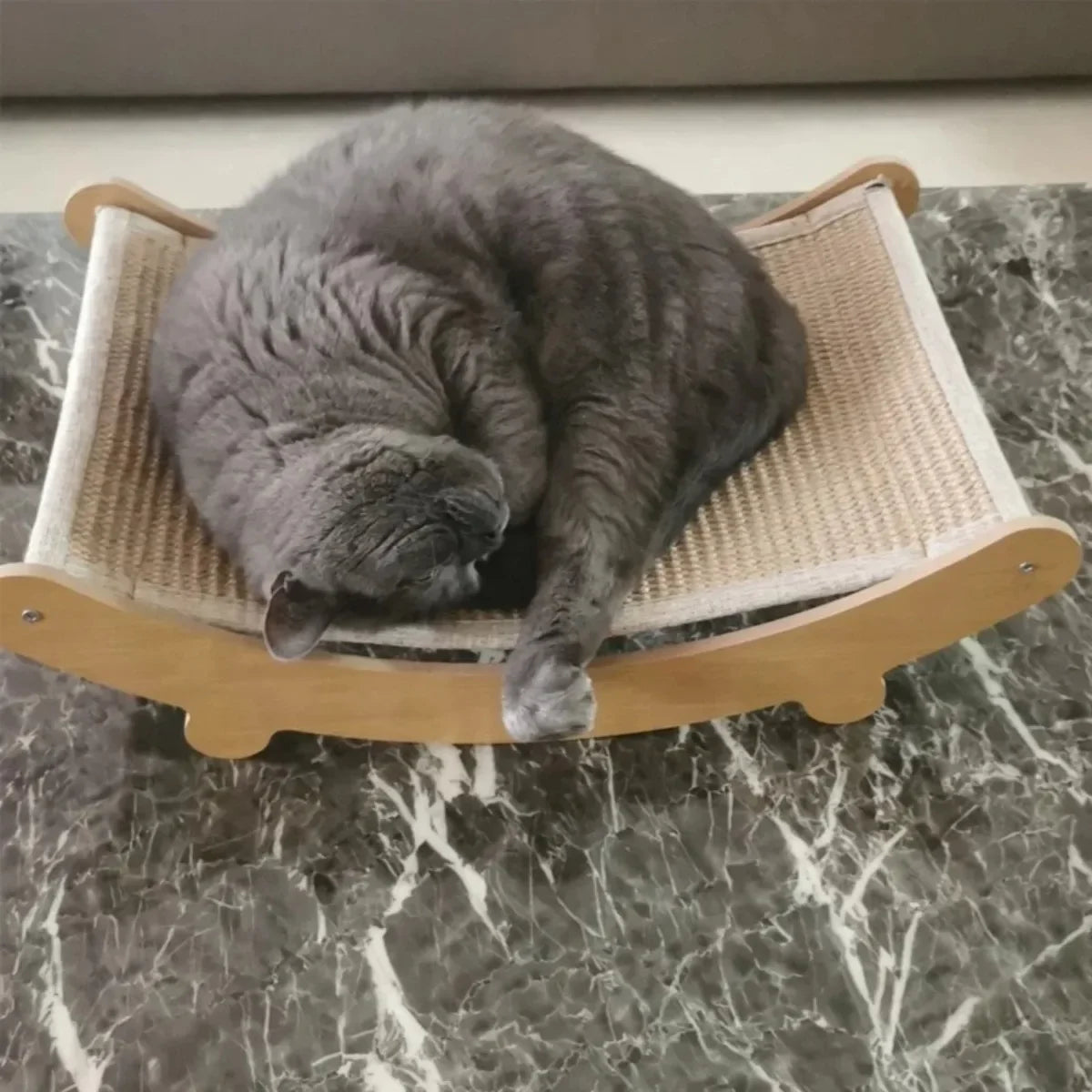Wooden Cat Scratcher Lounger