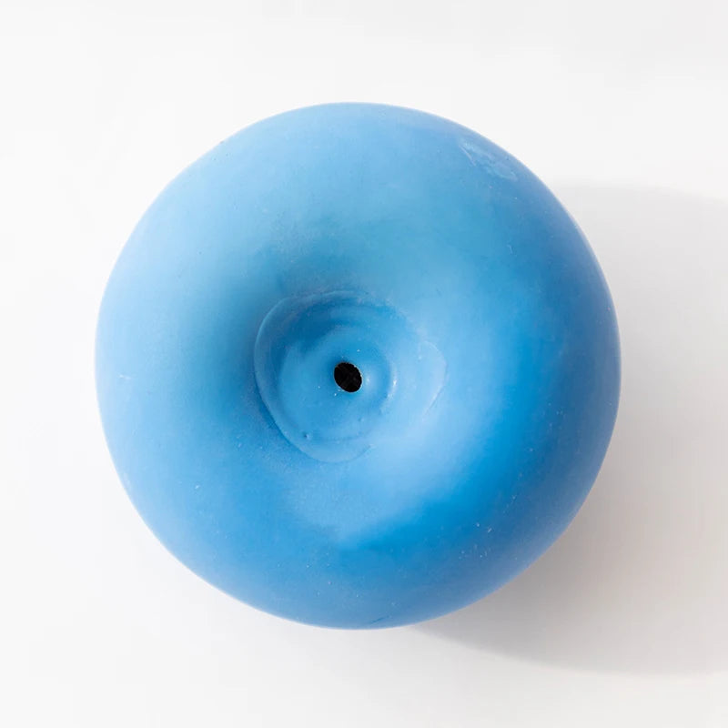 Squeaky Rubber Face Ball Dog Toy