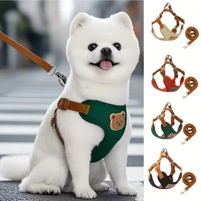Plaid Harness and Lead Set for Small Dogs and Cats