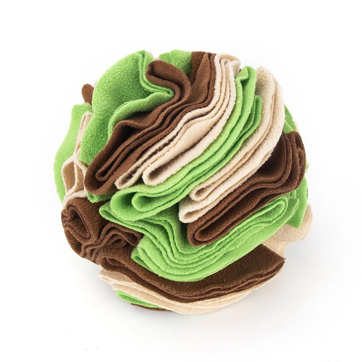 Snuffle Ball Treat Puzzle - Green and brown / 10 cm