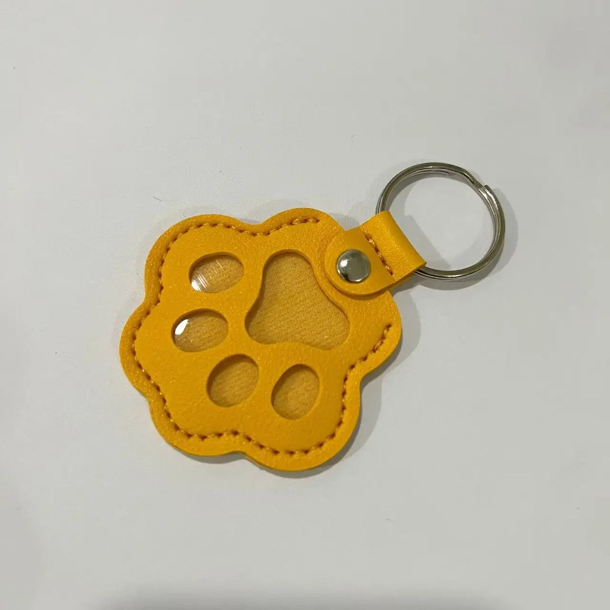 Leather Dog Fur Keepsake Keyring